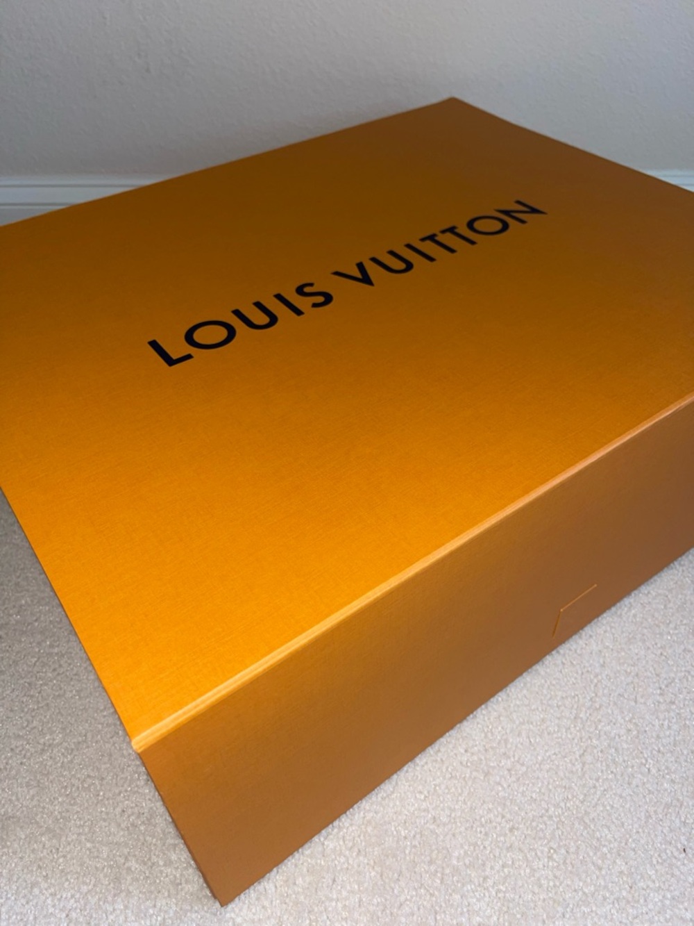 Louis Vuitton Orange Box with Black Logo